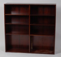 Lot 274 - A 1960s Danish rosewood open bookshelf by...