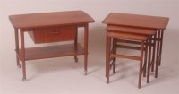 Lot 278 - A 1960s Danish teak sewing table, having...