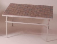 Lot 282 - A 1960s Danish tile-top square section coffee...