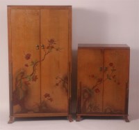 Lot 285 - An Art Deco oak three piece bedroom suite,...