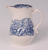 Lot 376 - A Lowestoft porcelain sparrowbeak cream jug,...