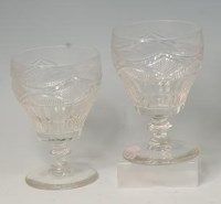 Lot 392 - A pair of early 19th century glass pedestal...