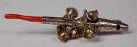 Lot 403 - A late Georgian silver baby's teething rattle,...