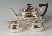 Lot 410 - An early 19th century style silver three piece...