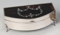 Lot 412 - A George V silver dressing table box, having...