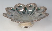 Lot 415 - A circa 1900 silver pedestal fruit bowl, of...