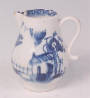 Lot 375 - A Lowestoft porcelain sparrowbeak cream jug,...