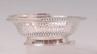 Lot 425 - A late Victorian silver footed bonbon basket,...