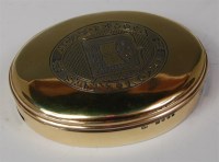 Lot 432 - An early Victorian silver gilt table seal-box,...