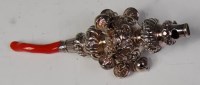 Lot 435 - A Victorian silver baby's rattle, with whistle...