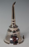 Lot 441 - A late Georgian silver wine funnel, having a...