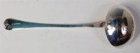 Lot 459 - A late Georgian silver soup ladle, in the Old...