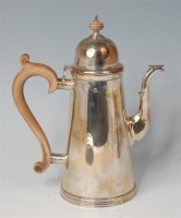 Lot 460 - An early Georgian style silver dome-top coffee...