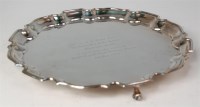 Lot 461 - A Georgian style silver salver, having a...