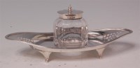 Lot 464 - A late Victorian silver inkstand, of...