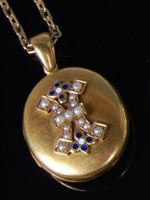 Lot 483 - An early 20th century 18ct gold and seed pearl...