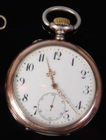 Lot 495 - An IWC gents silver cased open faced pocket...