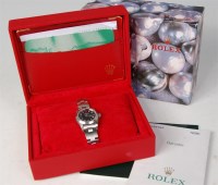 Lot 504 - A ladies steel cased Rolex Oyster Perpetual...