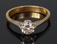 Lot 506 - A yellow gold and platinum faced ladies...