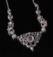 Lot 510 - A George III rose diamond set necklet, the...