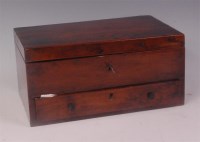 Lot 538 - A 19th century yew wood unfitted box, having a...