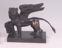 Lot 573 - An Italian bronze of the Lion of St Mark, the...