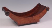 Lot 575 - A George III mahogany cheese coaster, of boat...