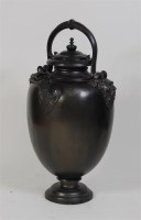 Lot 578 - A Greek? bronze urn shaped vessel and cover,...