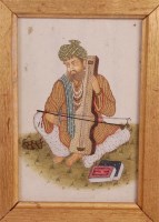 Lot 601 - A Mughal Indian school miniature painting,...