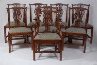 Lot 712 - A set of eight 19th century mahogany dining...