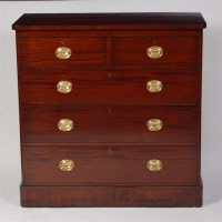 Lot 714 - A Victorian mahogany round cornered chest of...