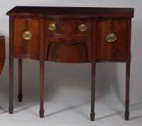 Lot 722 - A circa 1900 mahogany and flame mahogany...