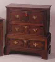 Lot 725 - A circa 1700 joined and moulded oak chest on...