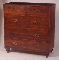 Lot 726 - A late 19th century mahogany and brass bound...