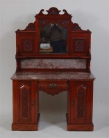 Lot 729 - A Victorian walnut breakfront kneehole...