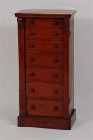 Lot 730 - A Victorian walnut and crossbanded Wellington...