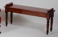 Lot 736 - A mahogany window-seat, in the Victorian style,...