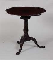 Lot 742 - A George III mahogany pedestal tripod table,...