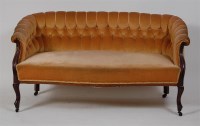 Lot 743 - A circa 1900 mahogany framed settee,...