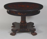 Lot 747 - A 19th century Japan lacquered pedestal centre...