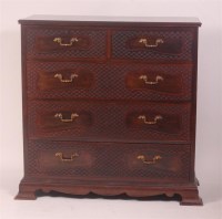 Lot 749 - A late 19th century mahogany chest, having...