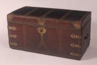 Lot 754 - An early 19th century studded leather bound...