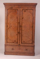 Lot 760 - A Victorian figured walnut double door...