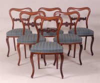 Lot 773 - A set of six Victorian rosewood salon chairs,...