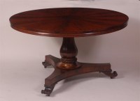 Lot 774 - A William IV flame mahogany veneered pedestal...