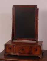 Lot 782 - A George III mahogany dressing table mirror,...