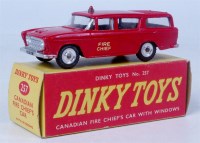 Lot 1906 - Dinky Toys 257, Canadian fire chief's car, red...