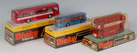 Lot 1913 - Dinky Toy bus group to include; 296 Duple...