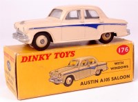 Lot 1953 - Dinky Toys, 176 Austin A105 saloon, cream body,...