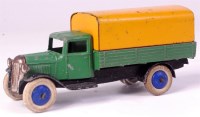 Lot 1991 - Dinky Toys, 25B covered wagon, green body,...